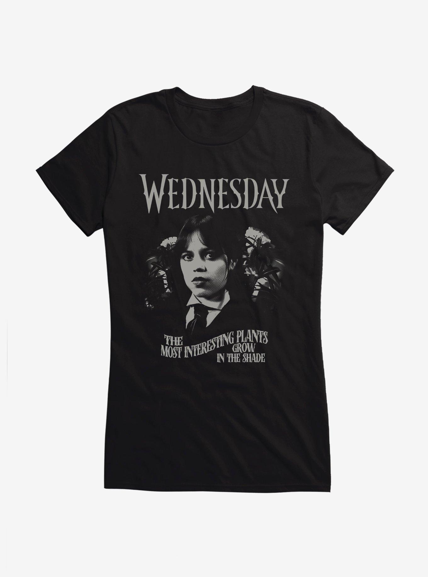 Wednesday Most Interesting Plants Girls T-Shirt, BLACK, hi-res