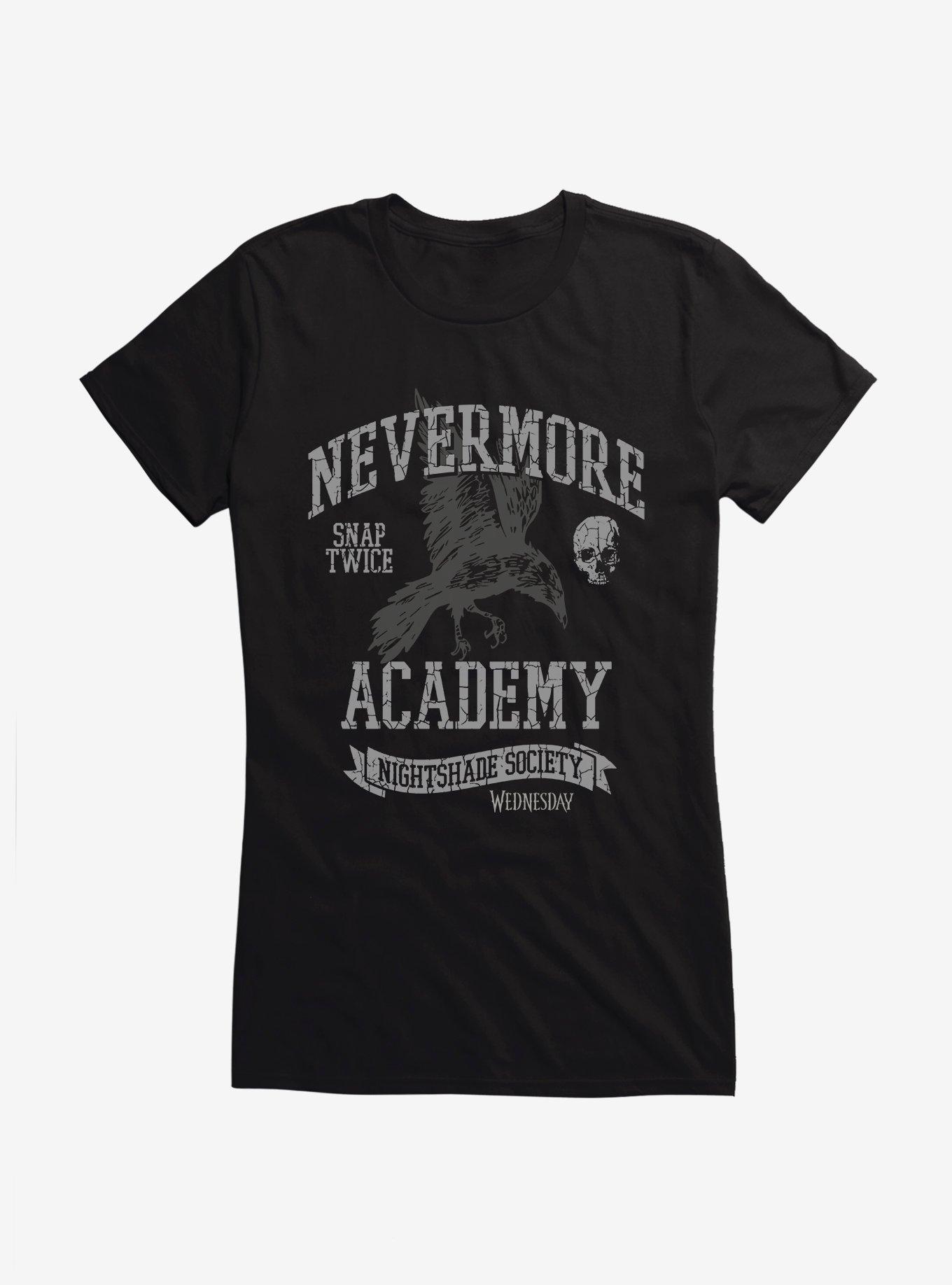 Wednesday Nightshade Society Girls T-Shirt, BLACK, hi-res