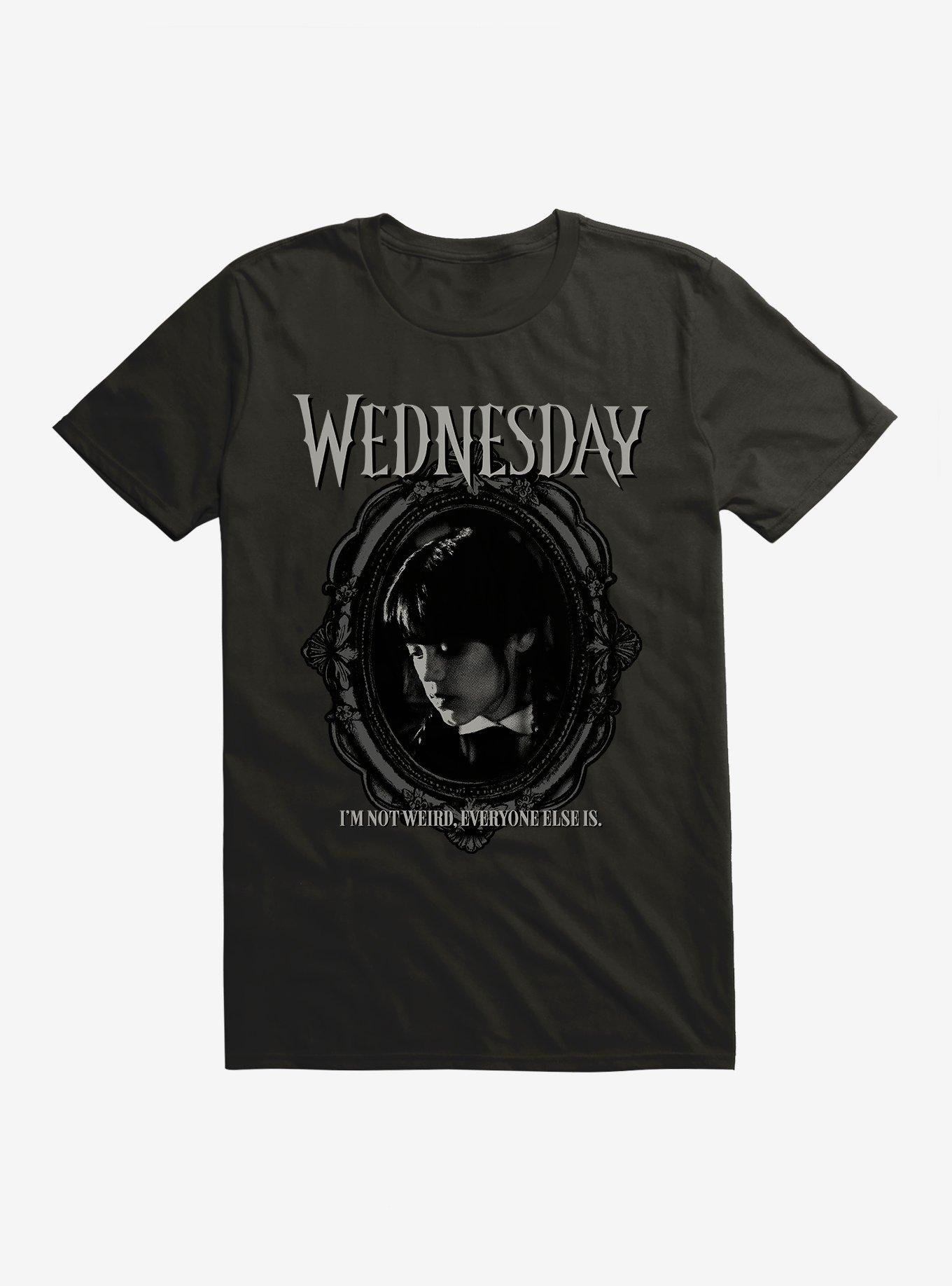 Wednesday I'm Not Weird T-Shirt, BLACK, hi-res