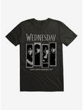 Wednesday What Would Wednesday Do? Panels T-Shirt, BLACK, hi-res