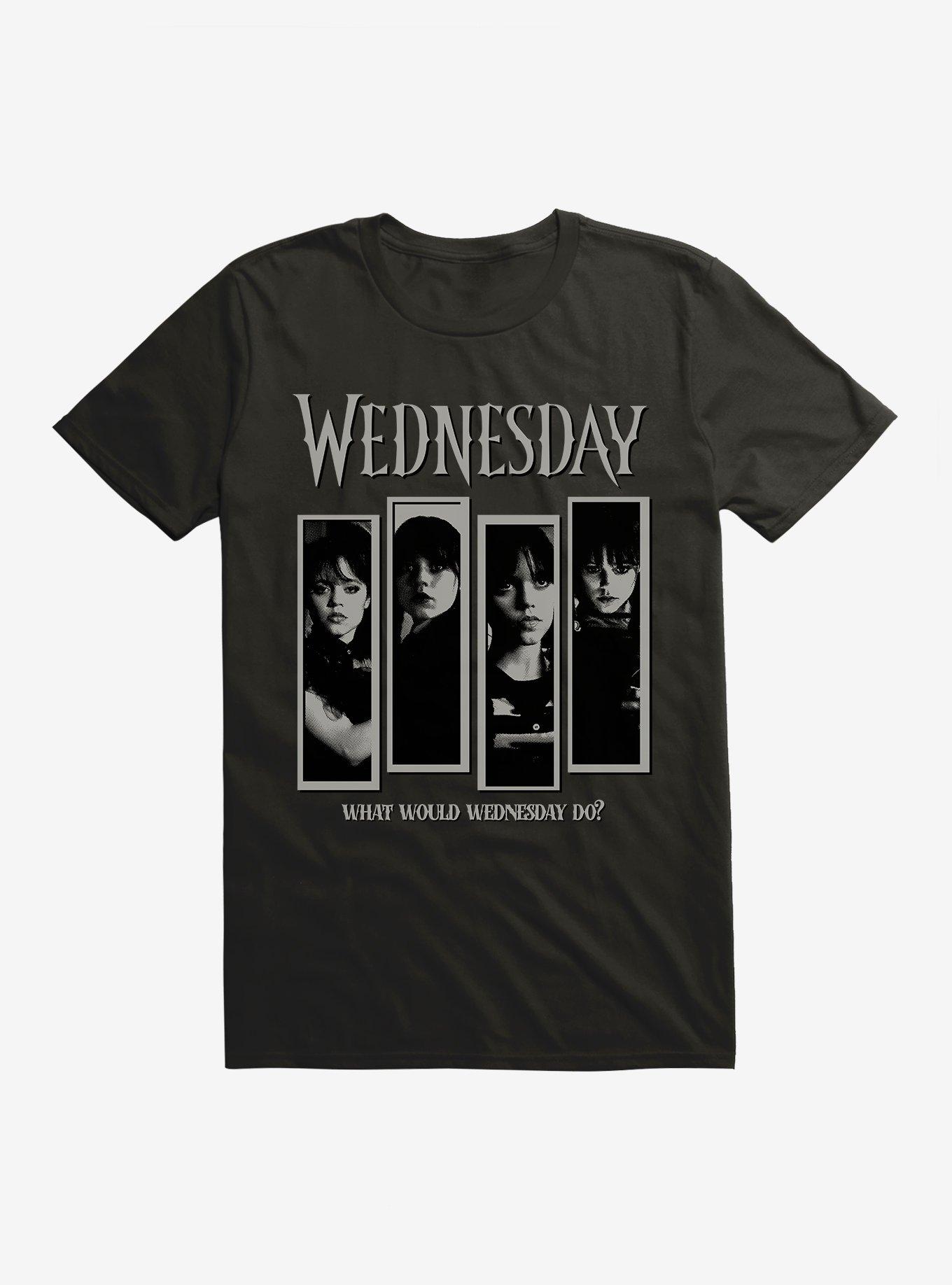 Wednesday What Would Wednesday Do? Panels T-Shirt, , hi-res