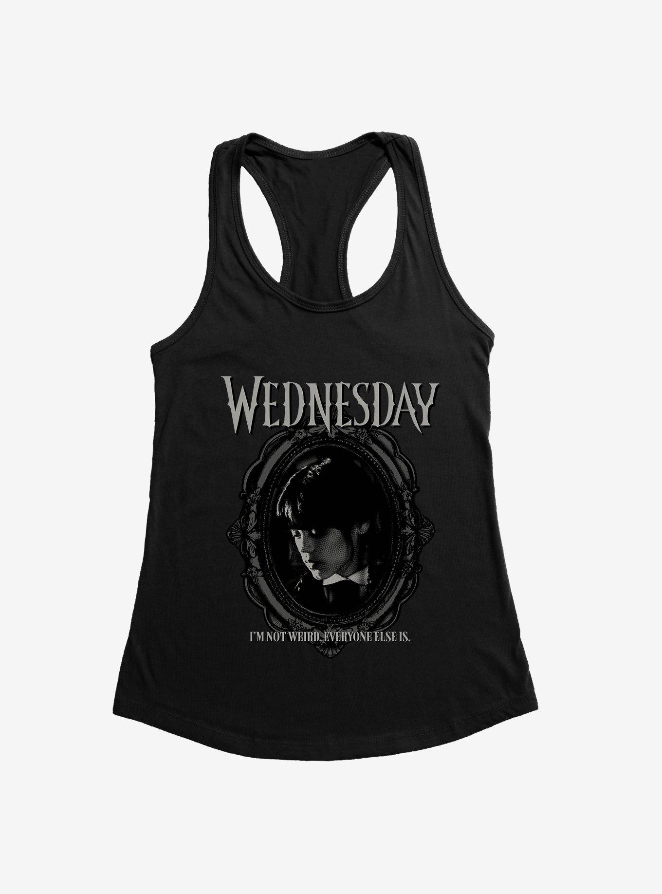 Wednesday I'm Not Weird Girls Tank, BLACK, hi-res