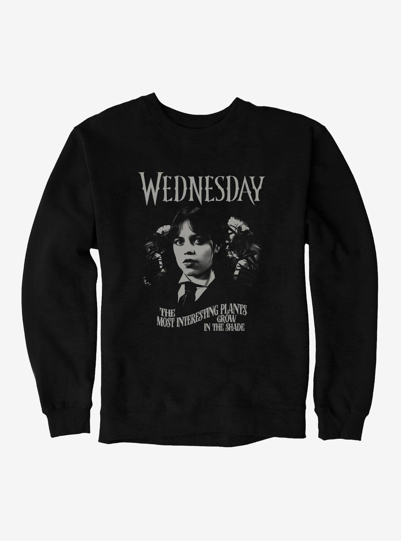 Wednesday Most Interesting Plants Sweatshirt, BLACK, hi-res