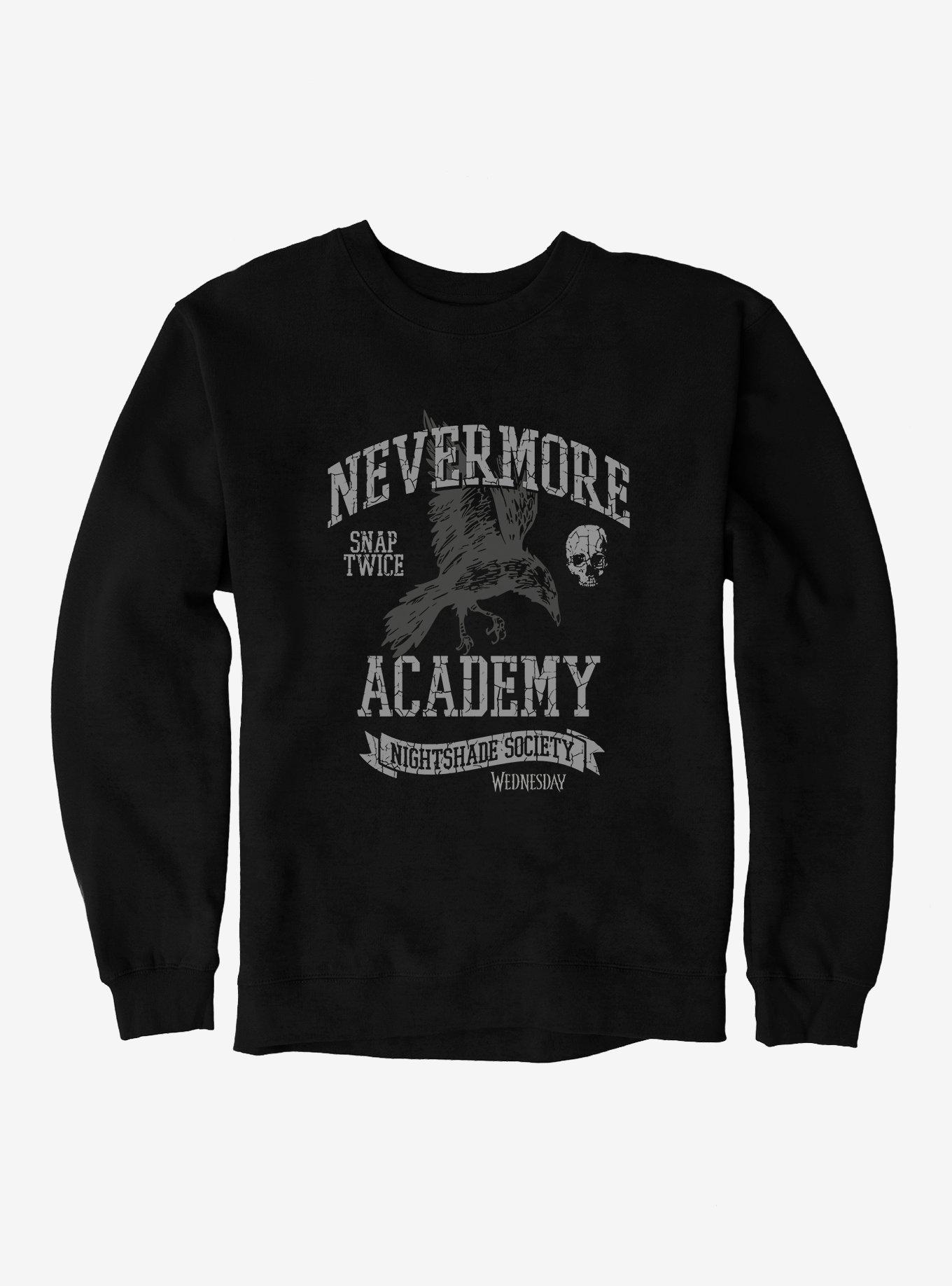 Wednesday Nightshade Society Sweatshirt, BLACK, hi-res