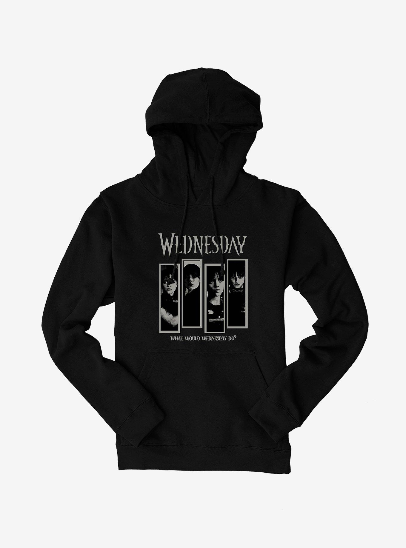 Wednesday What Would Wednesday Do? Panels Hoodie, , hi-res