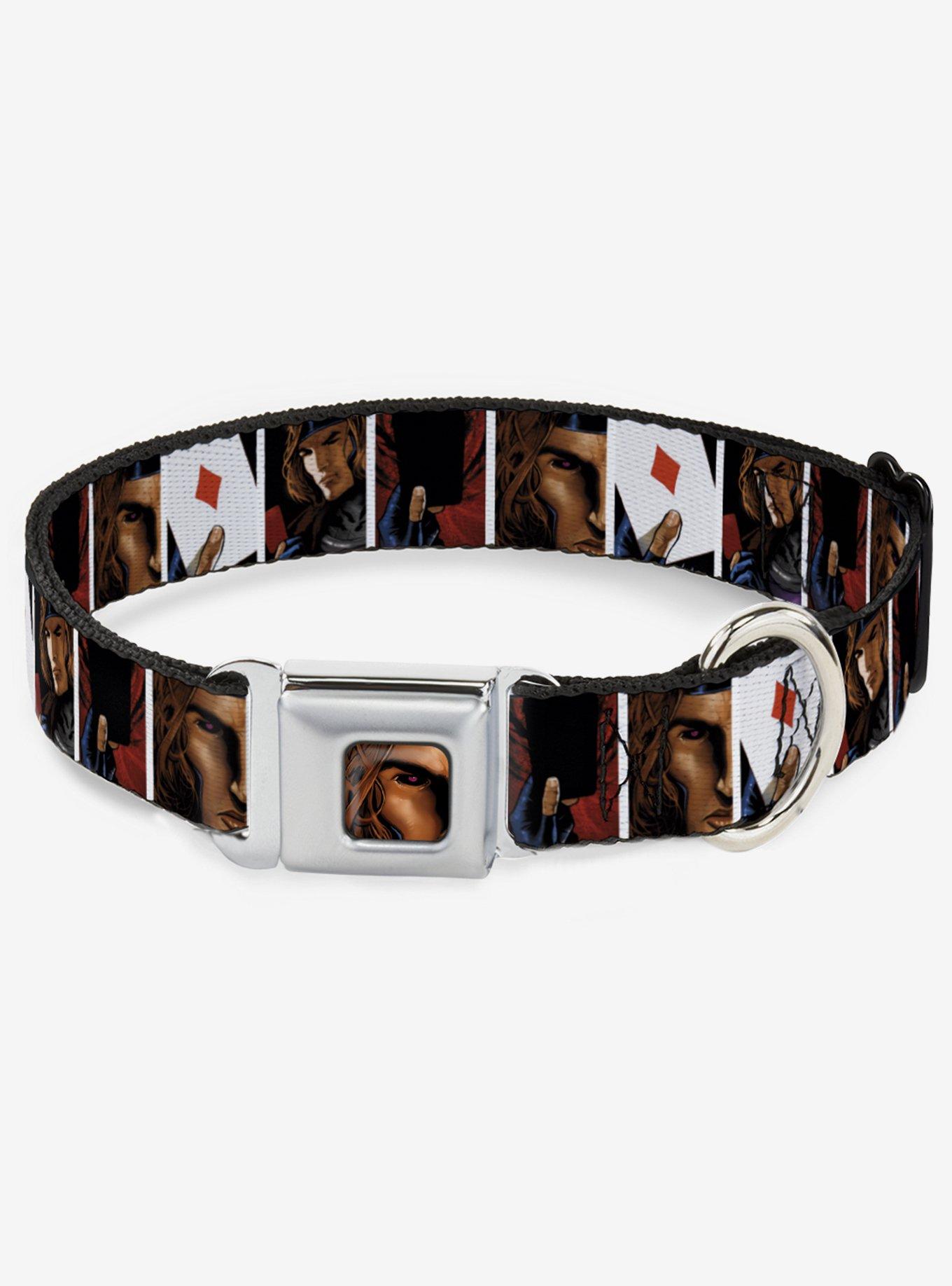 Marvel Comics X-Men Gambit Cards Seatbelt Buckle Dog Collar, , hi-res