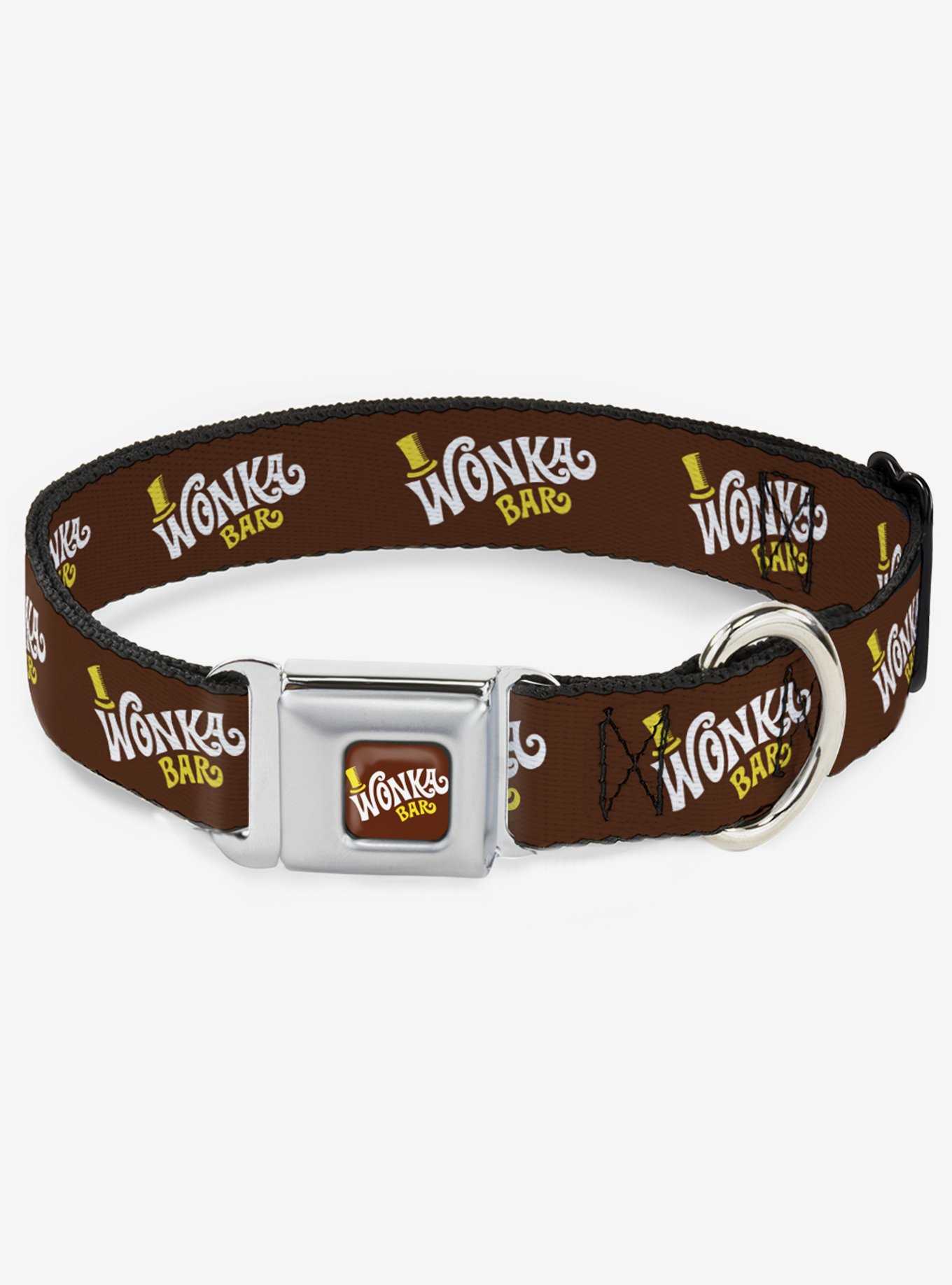 Willy Wonka And The Chocolate Factory Wonka Bar Seatbelt Buckle Dog Collar, , hi-res