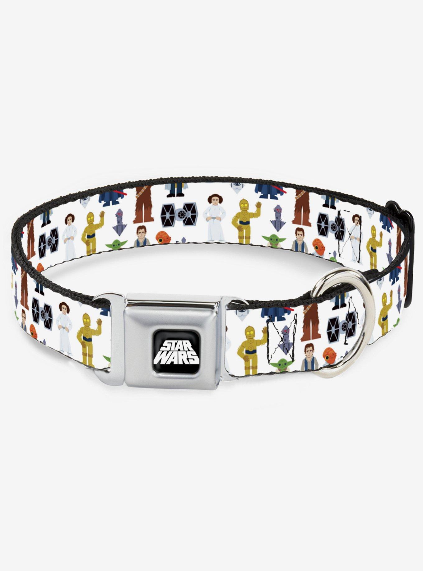 Star Wars Classic Characters And Icons Seatbelt Buckle Dog Collar, MULTICOLOR, hi-res