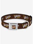 Willy Wonka And The Chocolate Factory Wonka Bar Seatbelt Buckle Dog Collar, BROWN, hi-res