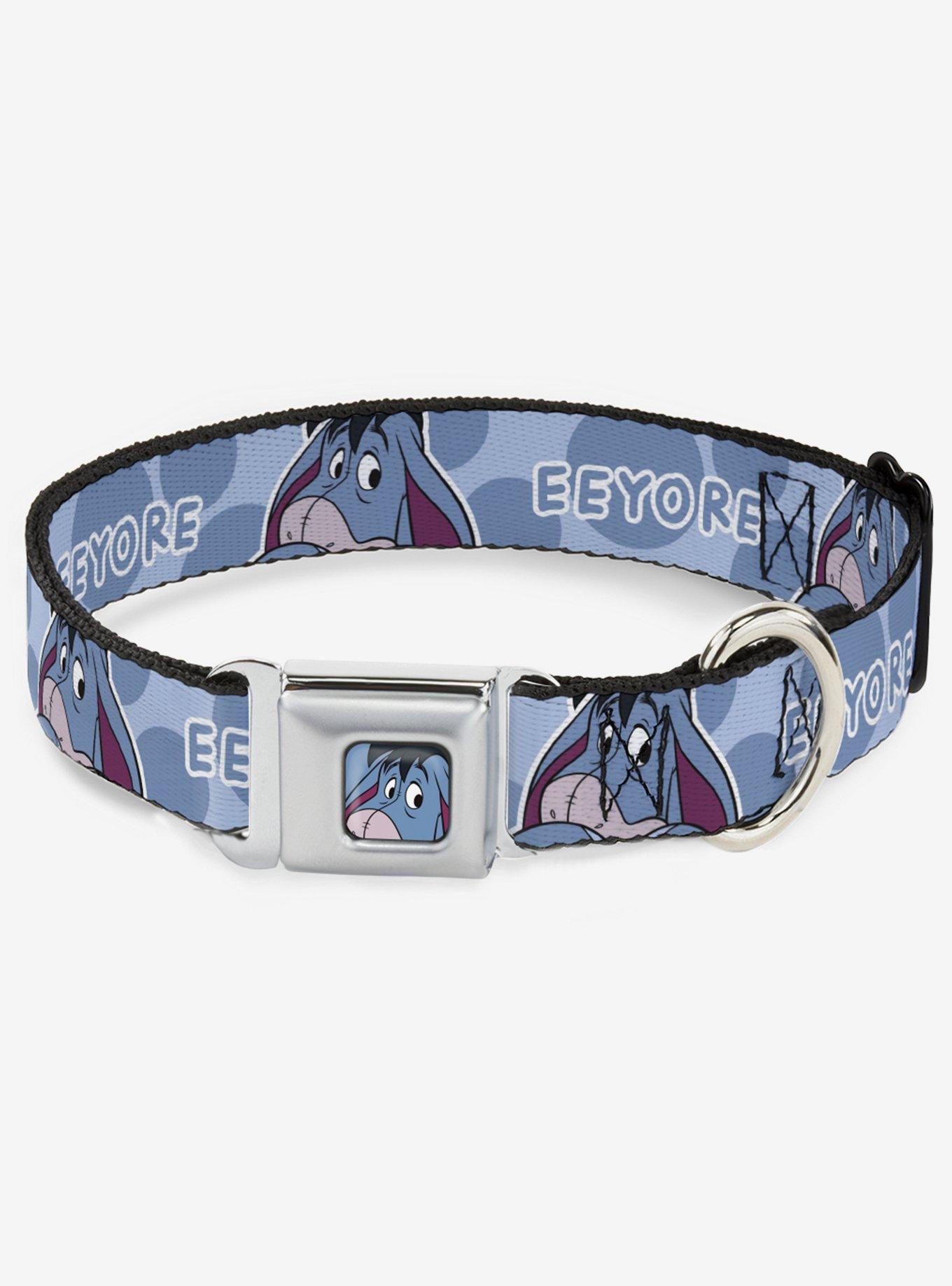 Disney Winnie The Pooh Eeyore Text And Expression Seatbelt Buckle Dog Collar, BLUE, hi-res