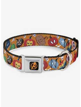 Marvel Avengers Halloween Jack O Lantern Pumpkin Seatbelt Buckle Dog Collar, , hi-res