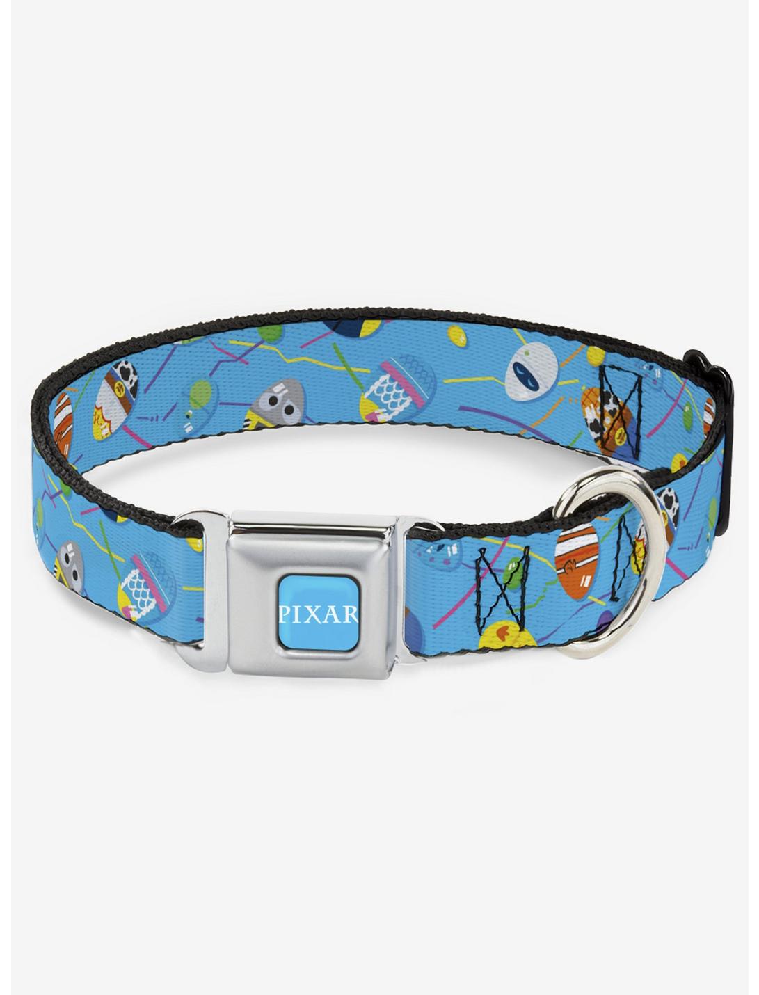 Disney Pixar Characters Easter Egg Seatbelt Buckle Dog Collar, BLUE, hi-res