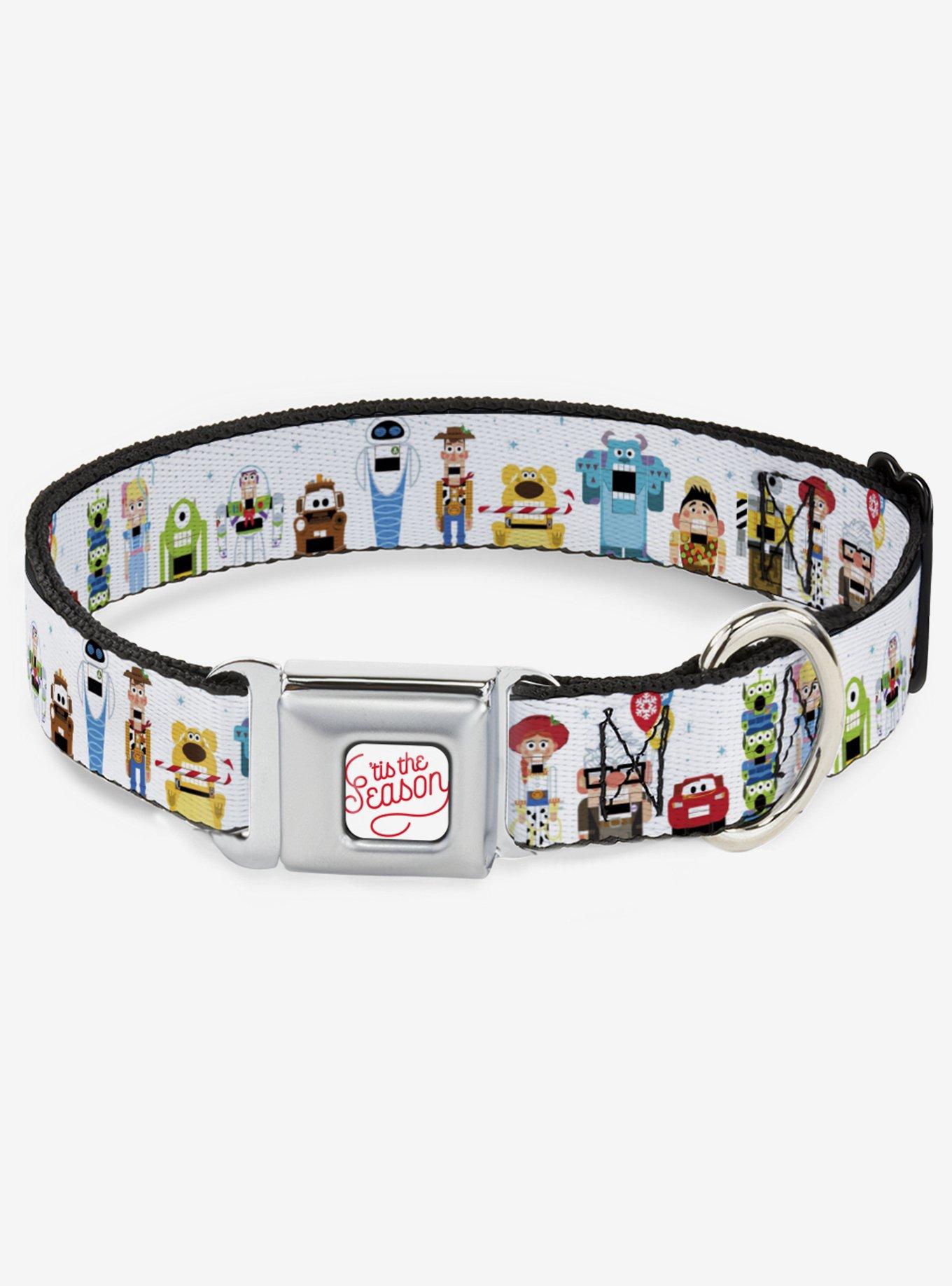 Disney Pixar Characters Nutcracker Seatbelt Buckle Dog Collar, MULTICOLOR, hi-res