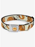 The Nightmare Before Christmas Jack Pose And Pumpkins Seatbelt Buckle Dog Collar, IVORY, hi-res