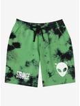 Alien Tie-Dye Lounge Shorts, GREEN, hi-res