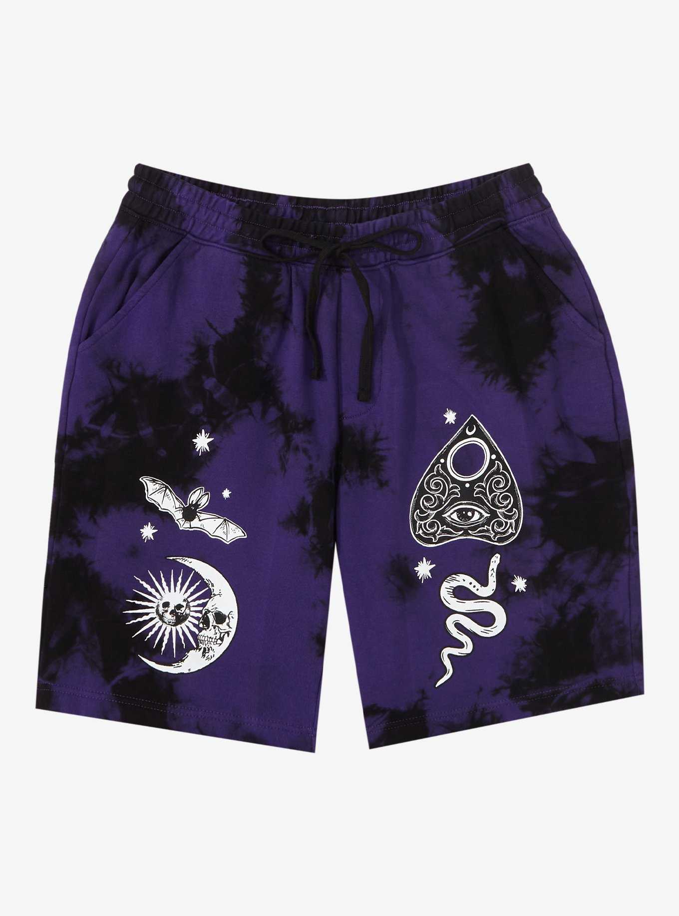 Occult Symbols Tie-Dye Lounge Shorts, , hi-res