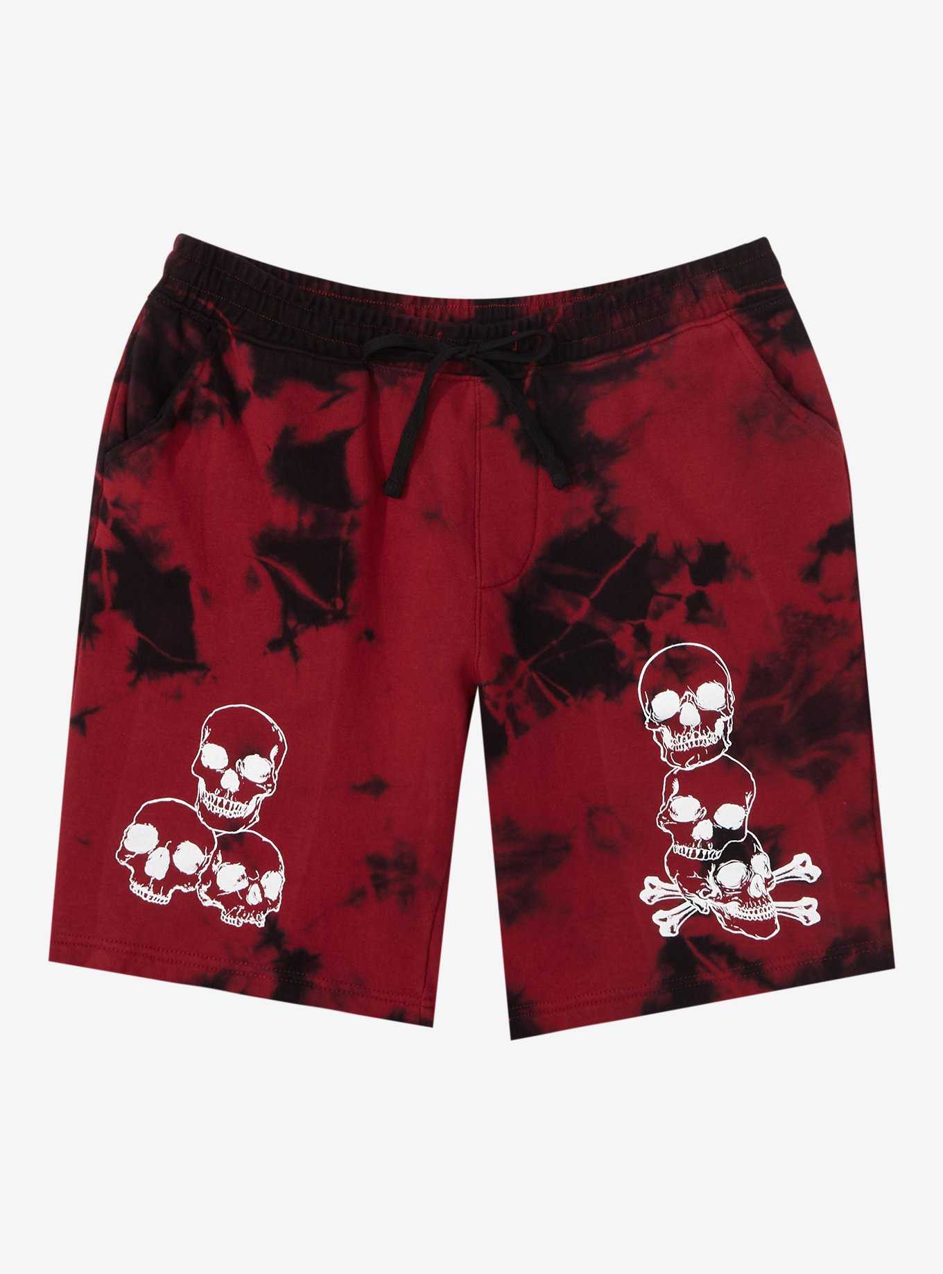 Skull Stacks Tie-Dye Lounge Shorts, , hi-res