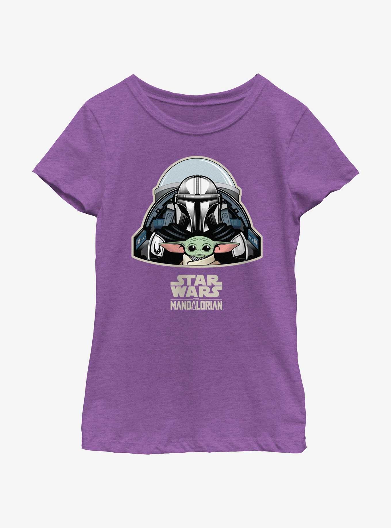 Star Wars The Mandalorian Mando & Grogu Cockpit Youth Girls T-Shirt, , hi-res