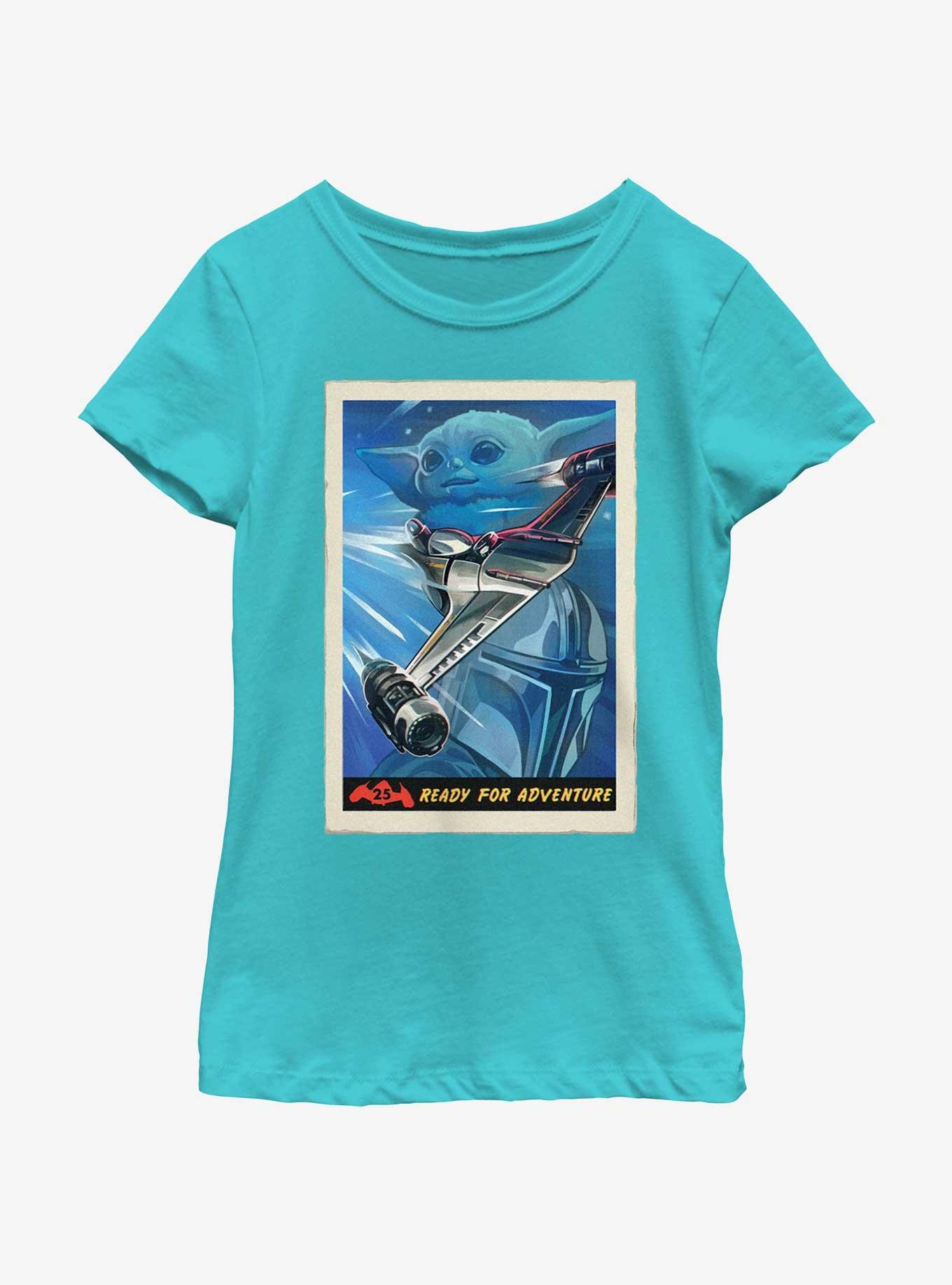 Star Wars The Mandalorian N-1 Starfighter Ready For Adventure Poster Youth Girls T-Shirt, , hi-res