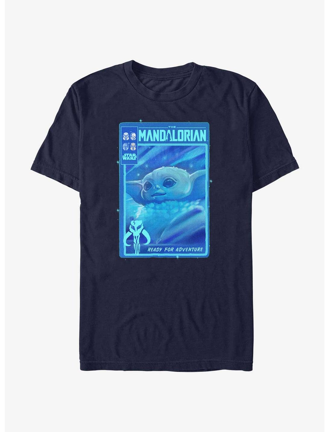 Star Wars The Mandalorian Grogu Poster T-Shirt, NAVY, hi-res