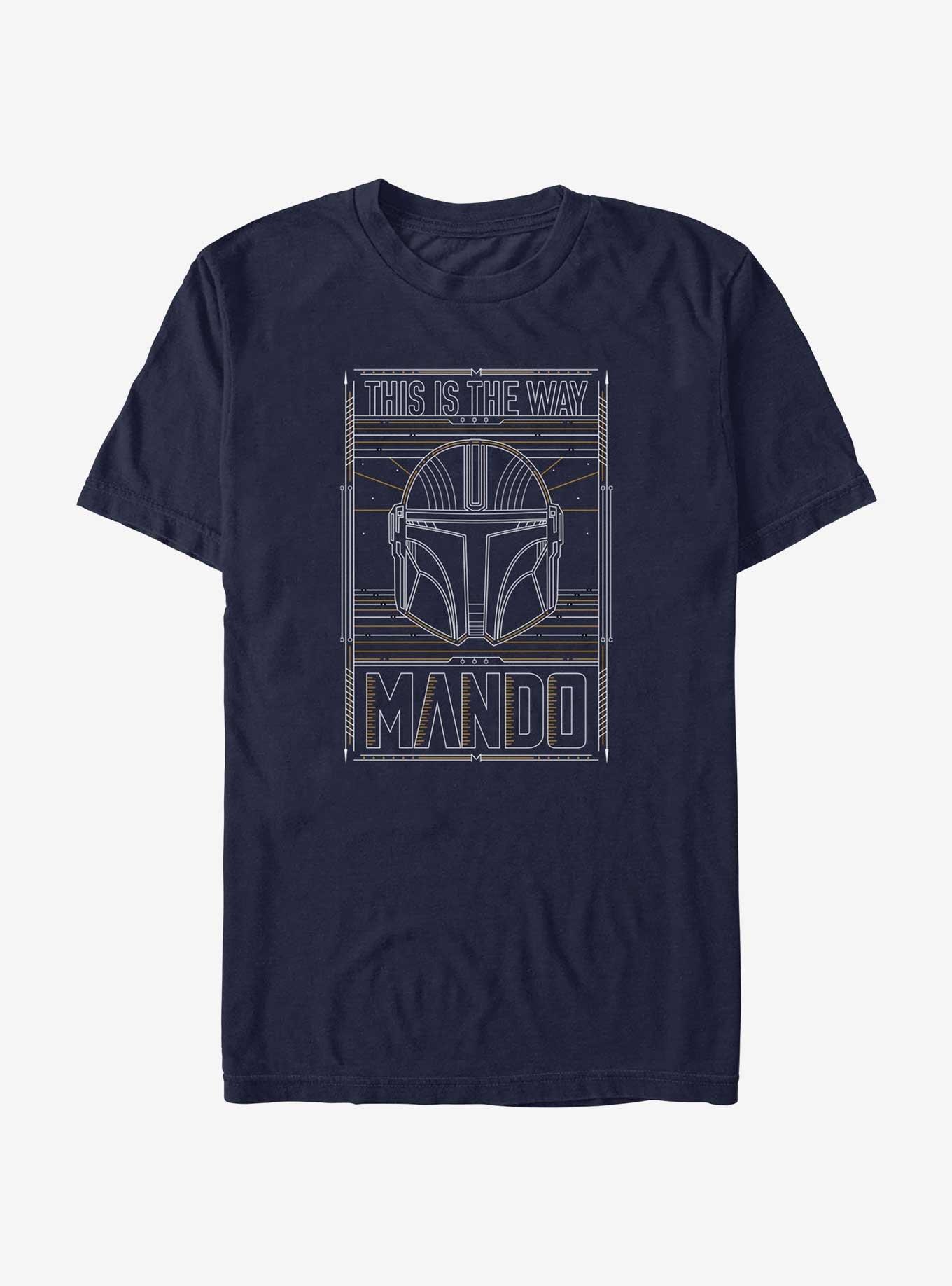 Star Wars The Mandalorian This Is The Way Mando Card T-Shirt, NAVY, hi-res