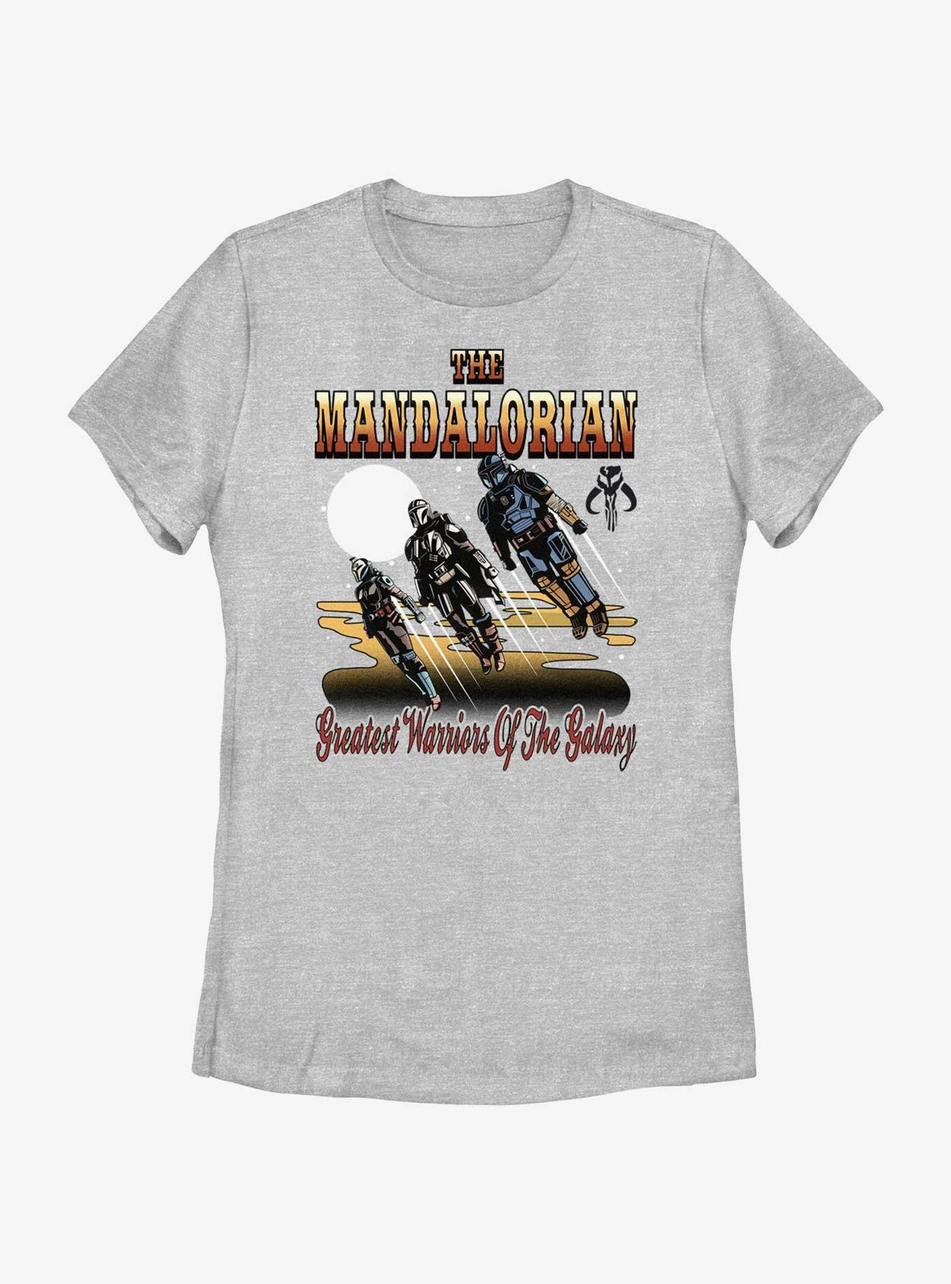 Star Wars The Mandalorian Greatest Warriors of the Galaxy Womens T-Shirt, ATH HTR, hi-res