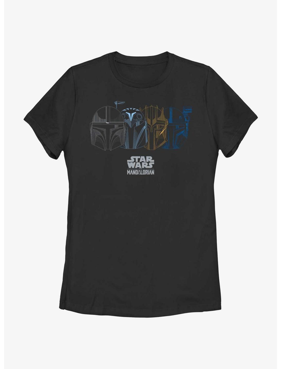 Star Wars The Mandalorian Helmet Logo Womens T-Shirt, BLACK, hi-res