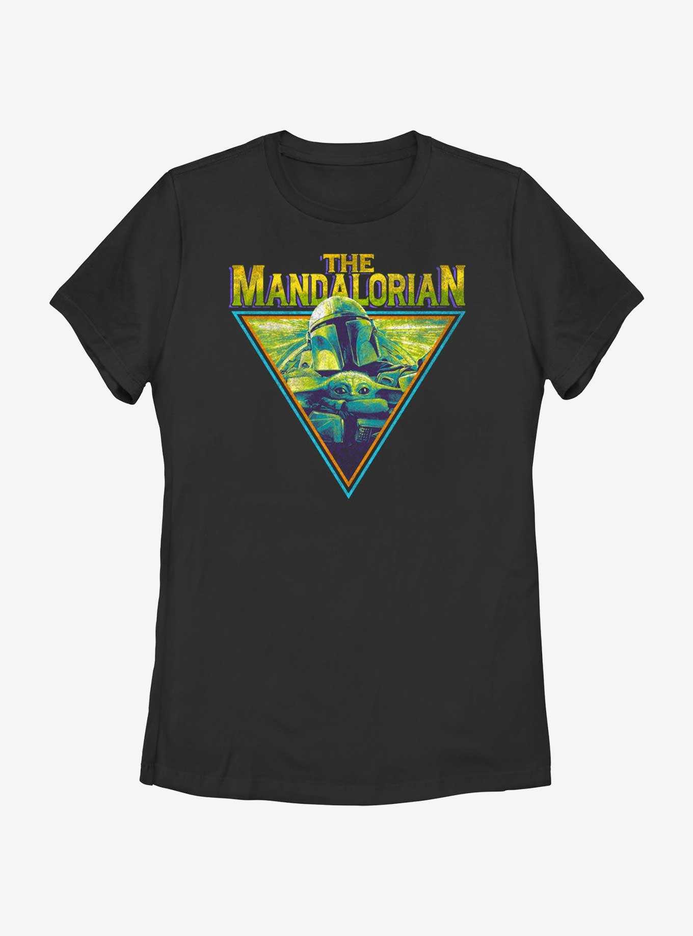 Star Wars The Mandalorian Neon Grunge Logo Womens T-Shirt, , hi-res