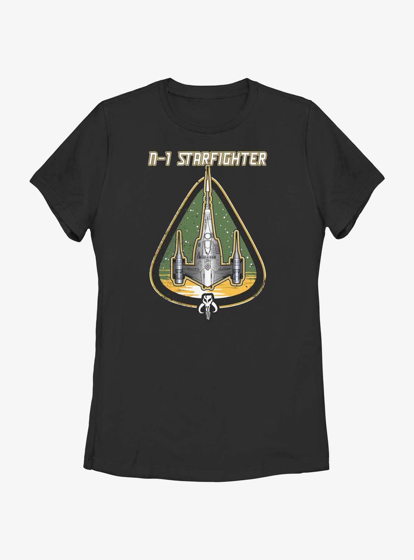 Star Wars The Mandalorian N-1 Starfighter Mod Womens T-Shirt, BLACK, hi-res