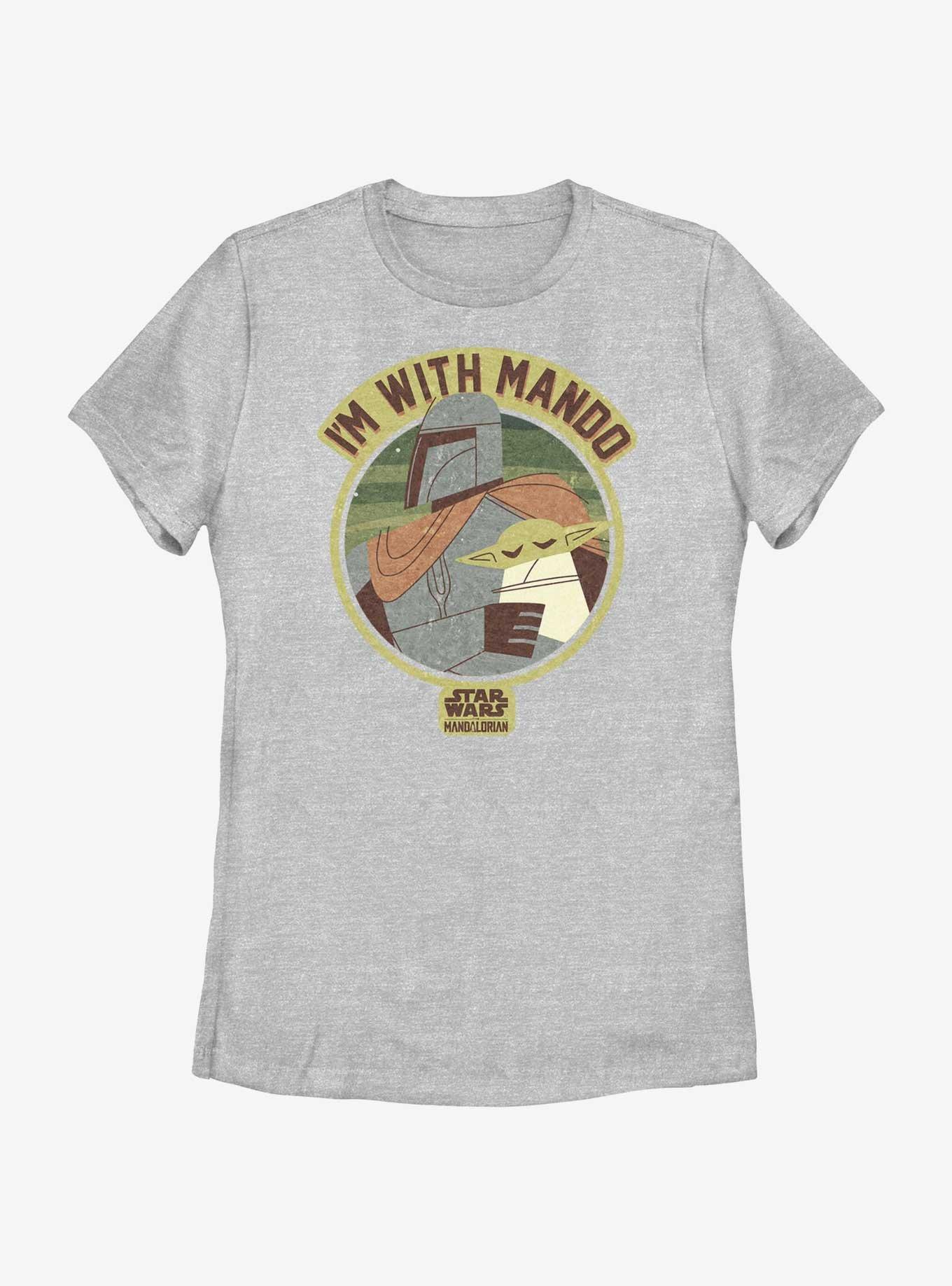 Star Wars The Mandalorian I'm With Mando Womens T-Shirt, ATH HTR, hi-res