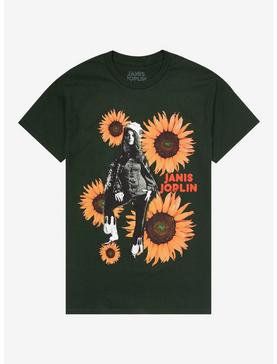 Janis Joplin Sunflowers Boyfriend Fit Girls T-Shirt, , hi-res