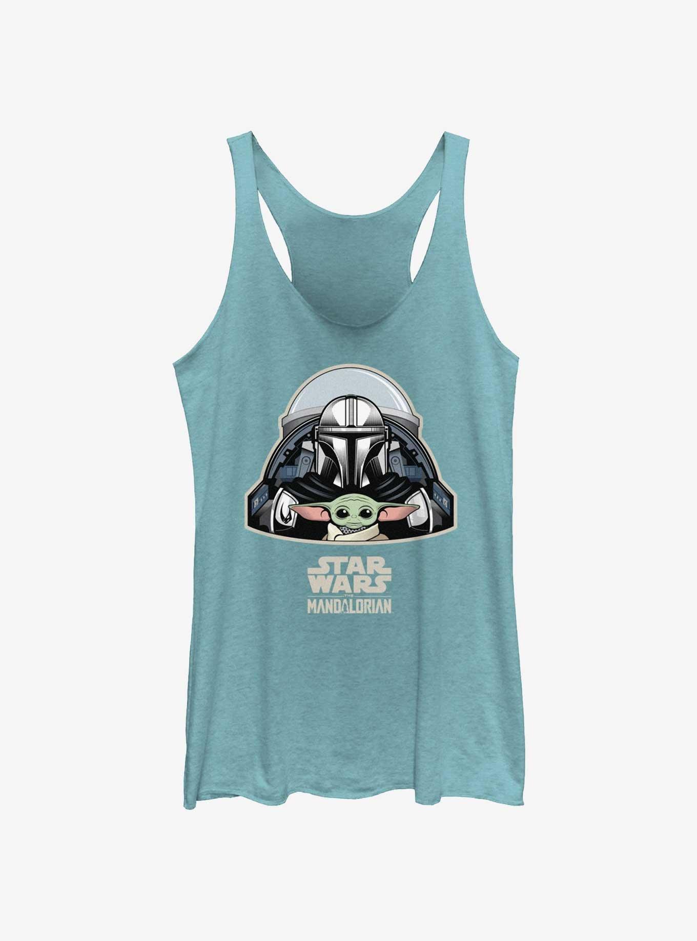Star Wars The Mandalorian Mando & Grogu Cockpit Womens Tank Top, TAHI BLUE, hi-res