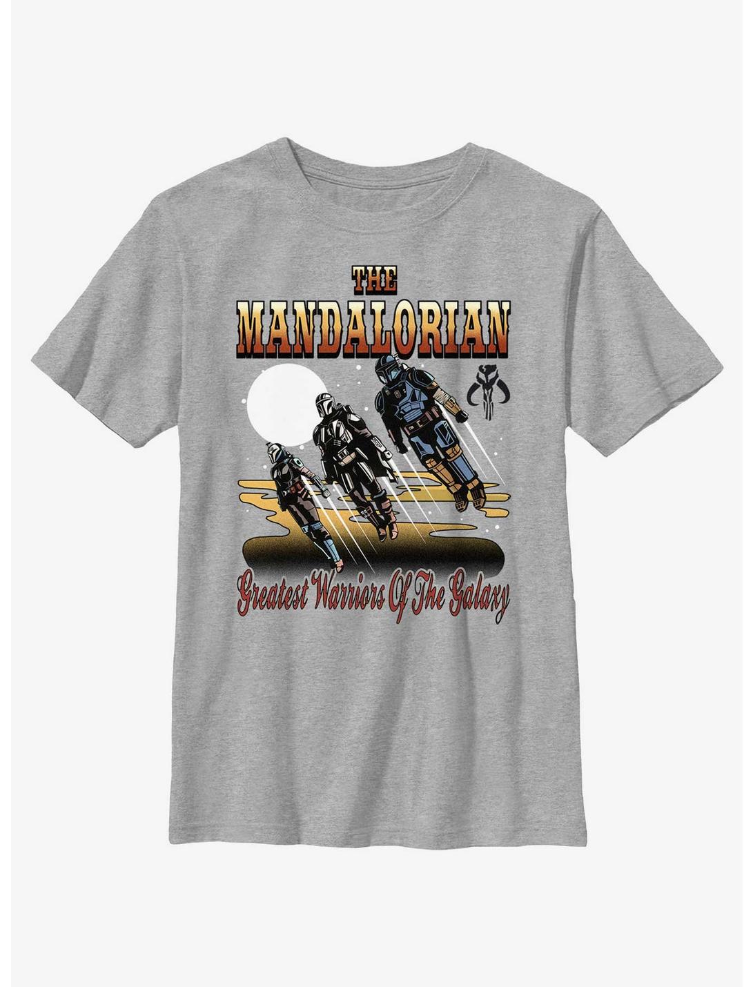Star Wars The Mandalorian Greatest Warriors of the Galaxy Youth T-Shirt, ATH HTR, hi-res