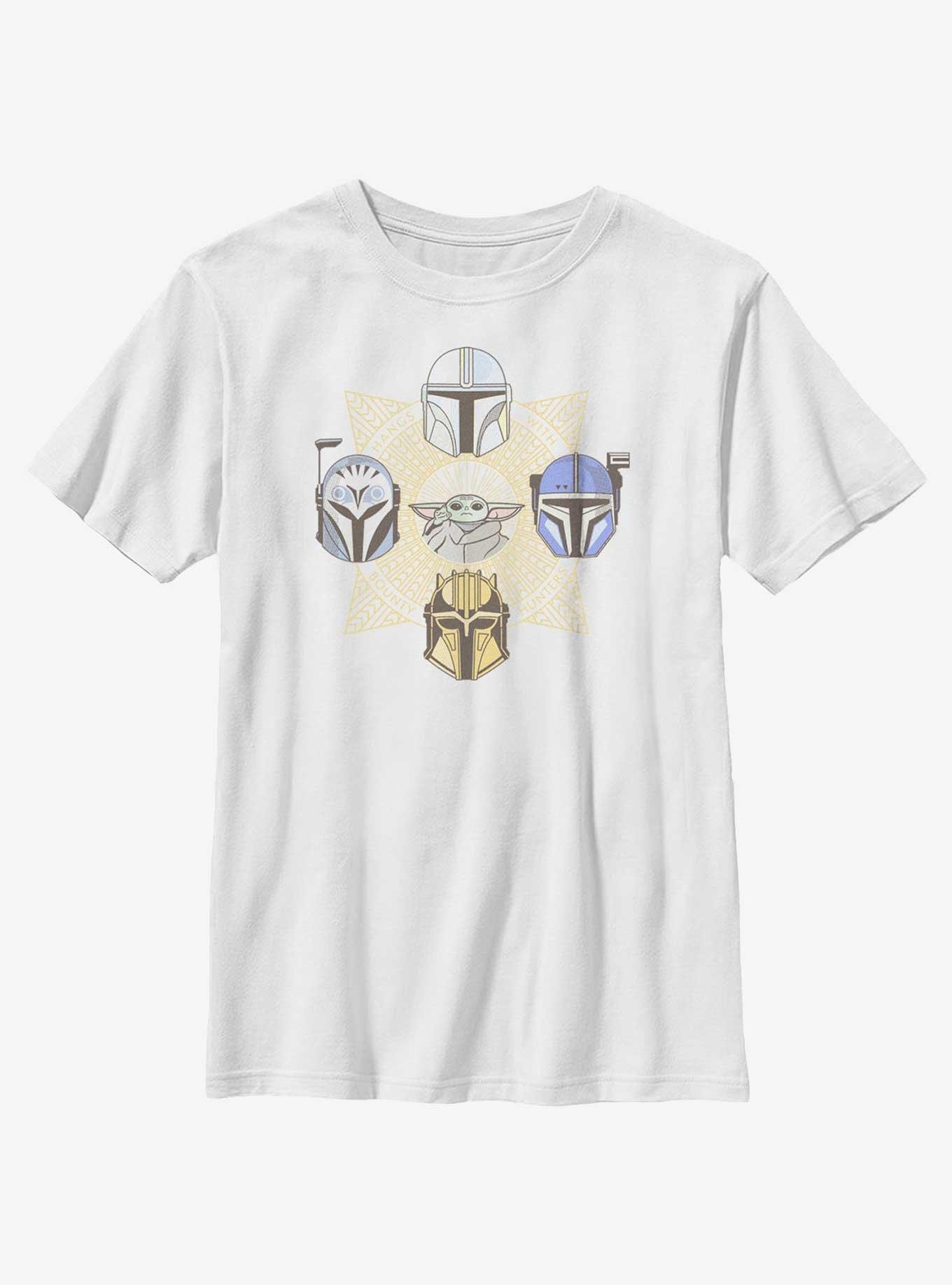 Star Wars The Mandalorian Grogu and Bounty Hunters Youth T-Shirt, , hi-res