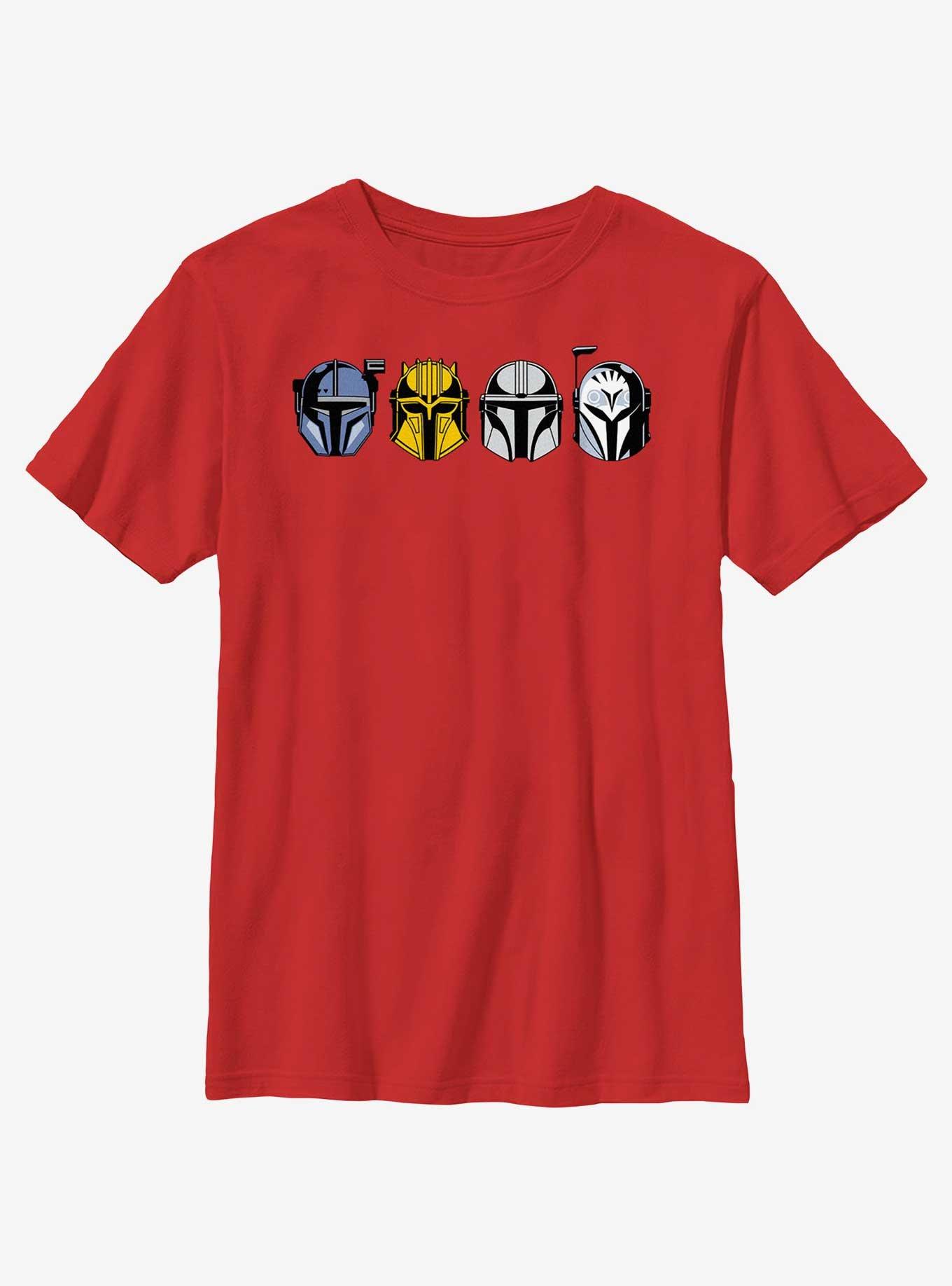 Star Wars The Mandalorian Helmet Lineup Youth T-Shirt, , hi-res