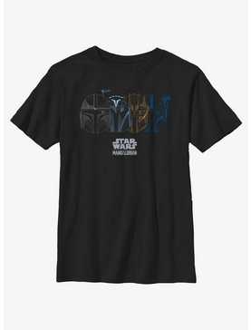 Star Wars The Mandalorian Helmet Logo Youth T-Shirt, , hi-res