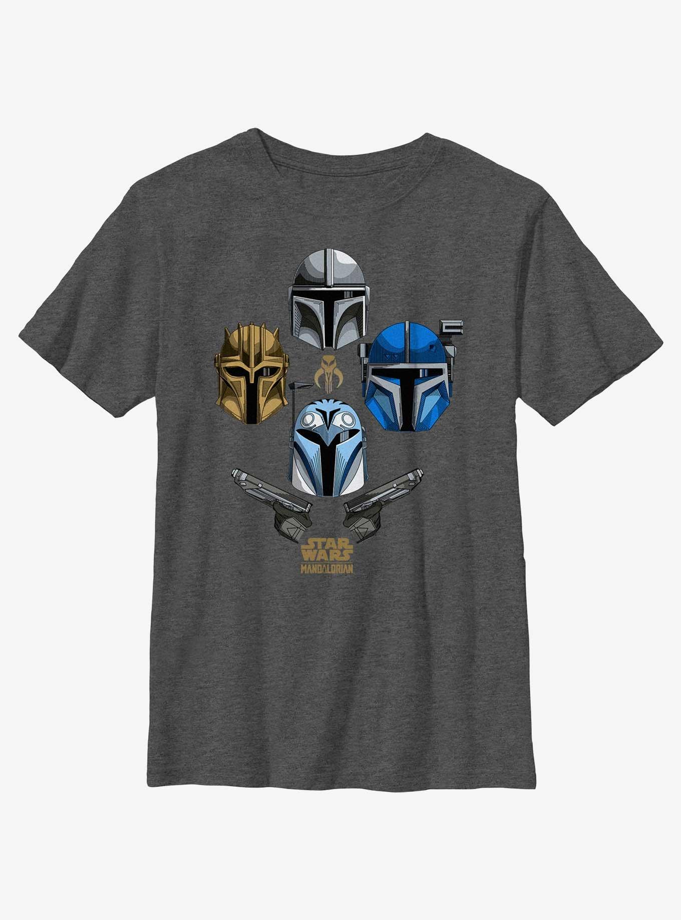 Star Wars The Mandalorian Helmets Held High Youth T-Shirt, , hi-res