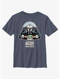 Star Wars The Mandalorian Mando & Grogu Cockpit Youth T-Shirt, NAVY HTR, hi-res