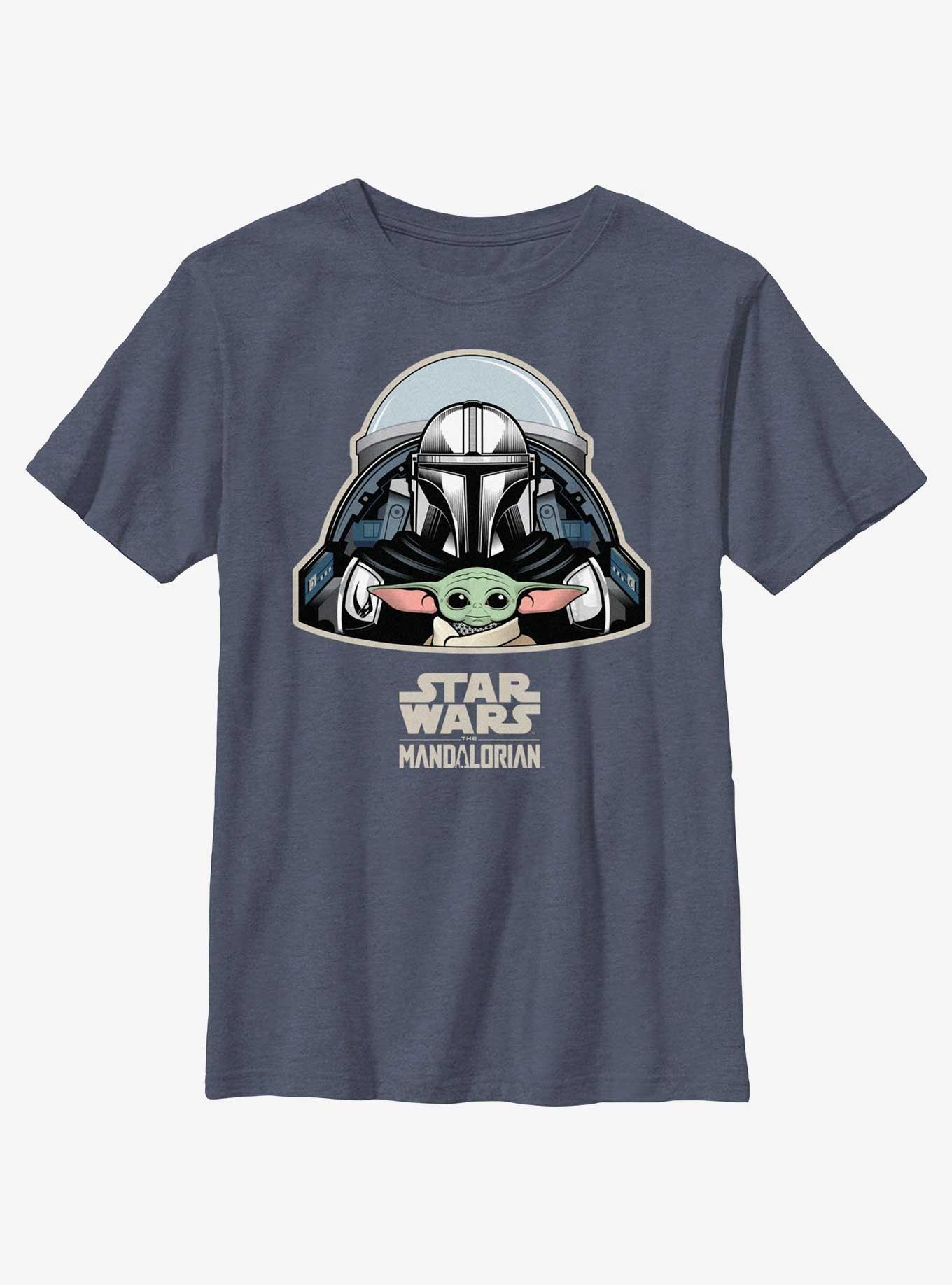 Star Wars The Mandalorian Mando & Grogu Cockpit Youth T-Shirt, , hi-res