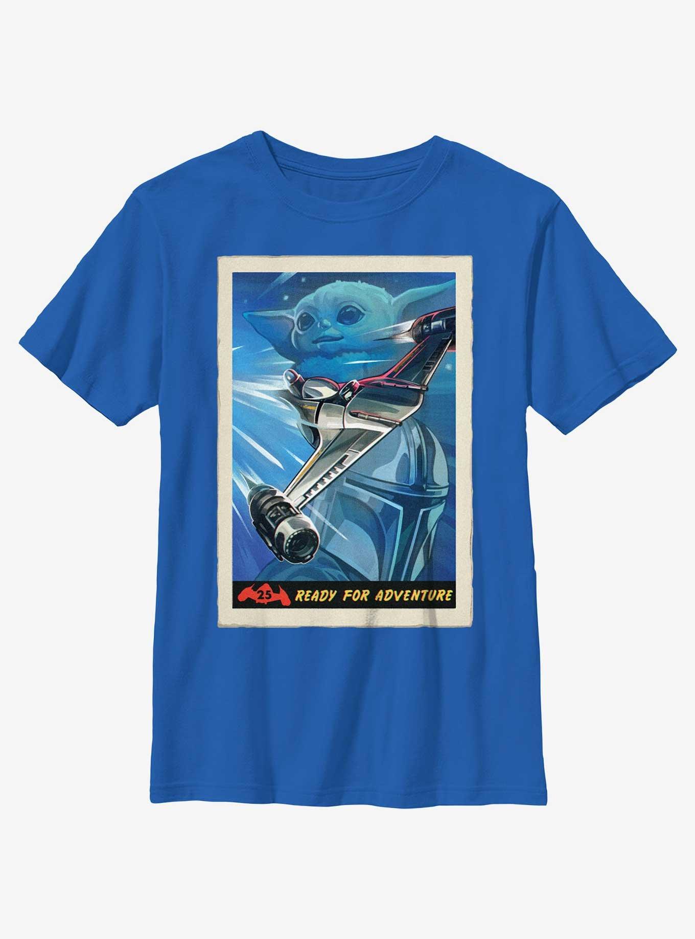 Star Wars The Mandalorian N-1 Starfighter Ready For Adventure Poster Youth T-Shirt, ROYAL, hi-res