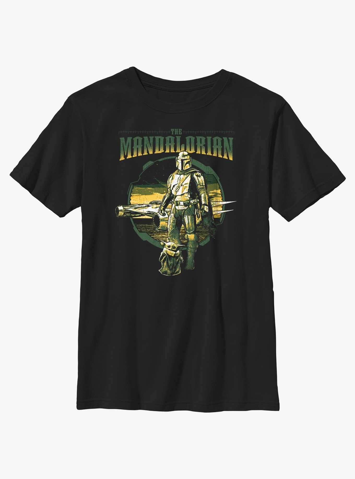 Star Wars The Mandalorian Grogu & Mando Together Again Youth T-Shirt, , hi-res