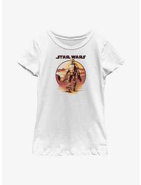 Star Wars The Mandalorian Desert Sunset Mando & Grogu Youth Girls T-Shirt, , hi-res