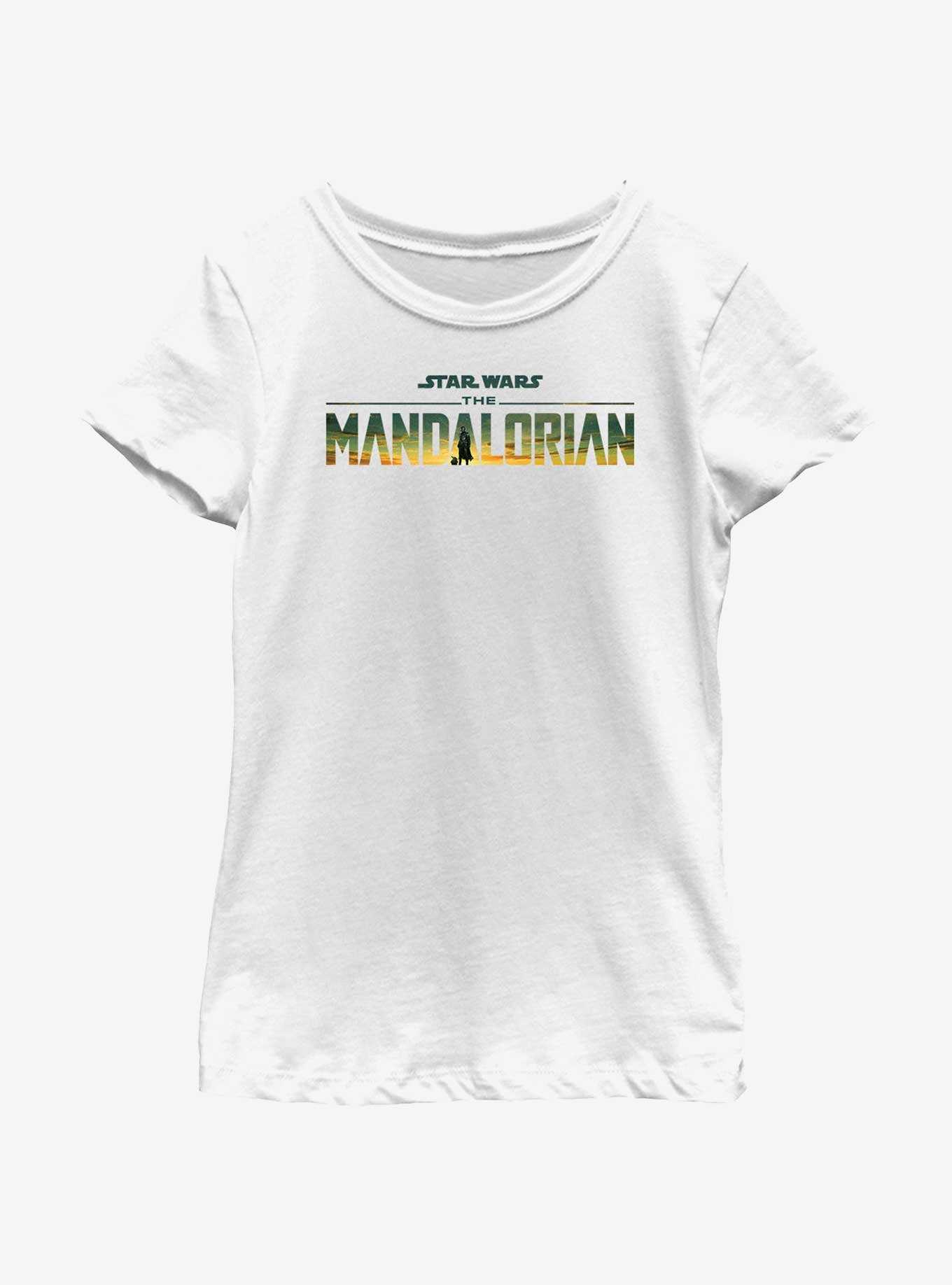 Star Wars The Mandalorian Desert Sunset Logo Youth Girls T-Shirt, , hi-res