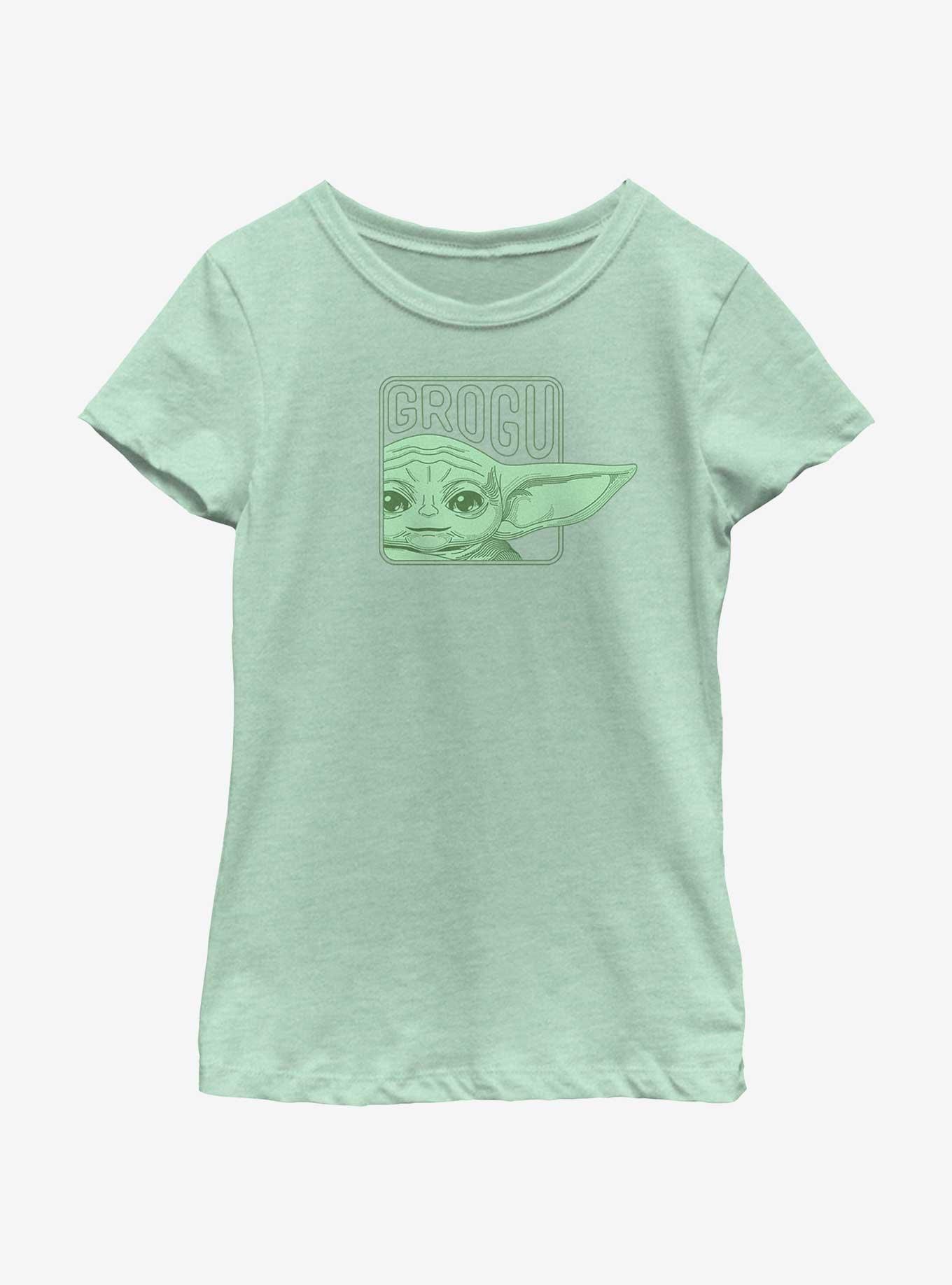 Star Wars The Mandalorian Grogu Happy Ears Youth Girls T-Shirt, MINT, hi-res