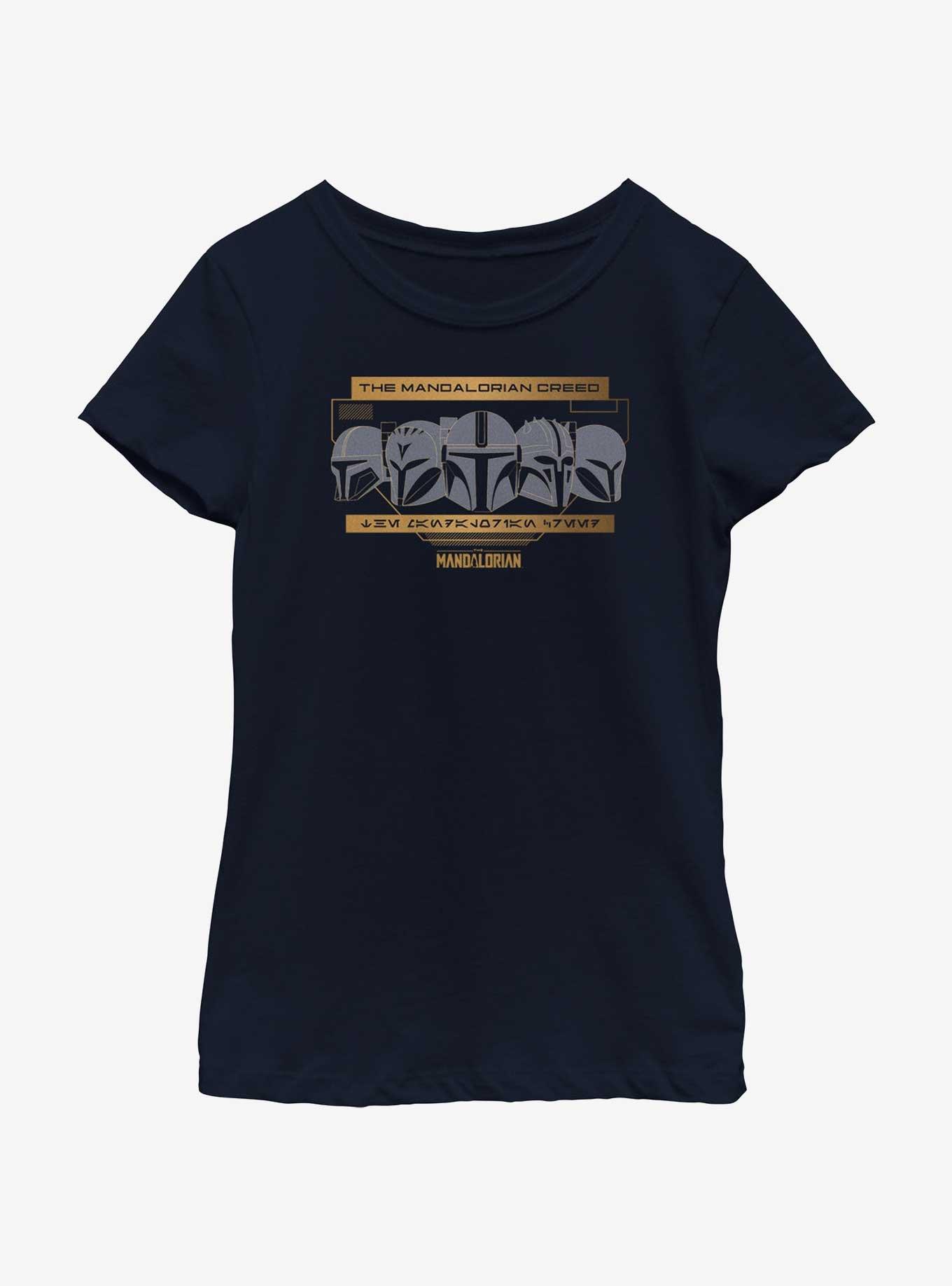 Star Wars The Mandalorian Helmets of the Creed Youth Girls T-Shirt, , hi-res