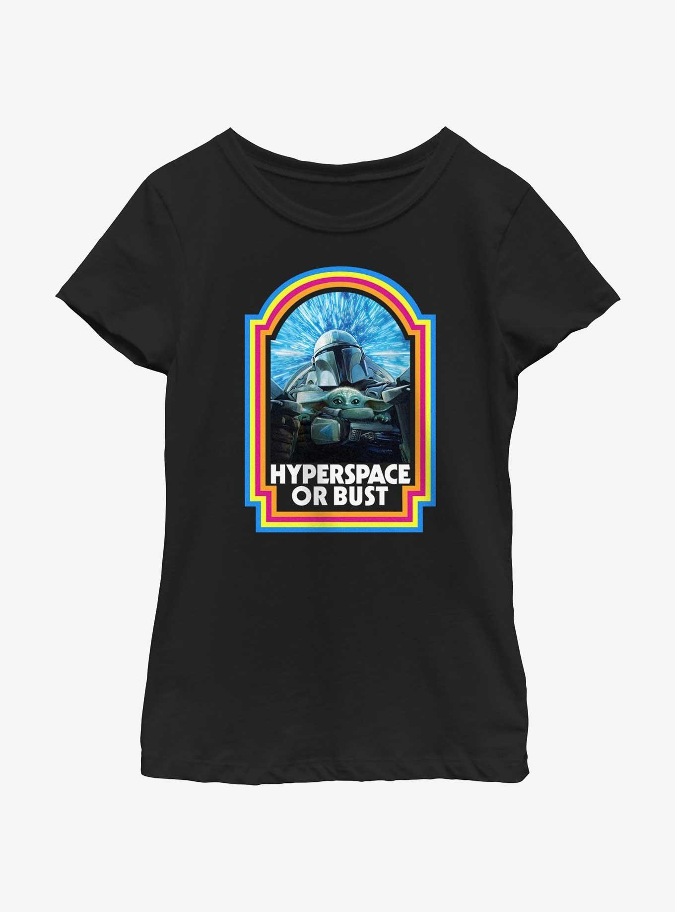 Star Wars The Mandalorian Hyperspace or Bust Youth Girls T-Shirt, , hi-res