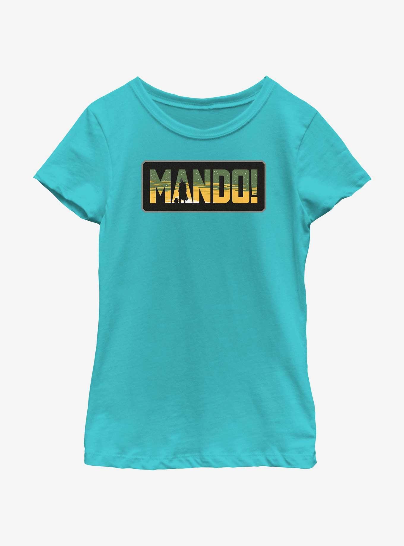 Star Wars The Mandalorian Mando Badge Youth Girls T-Shirt, , hi-res