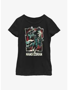 Star Wars The Mandalorian Grunge Rock Star Poster Youth Girls T-Shirt, , hi-res