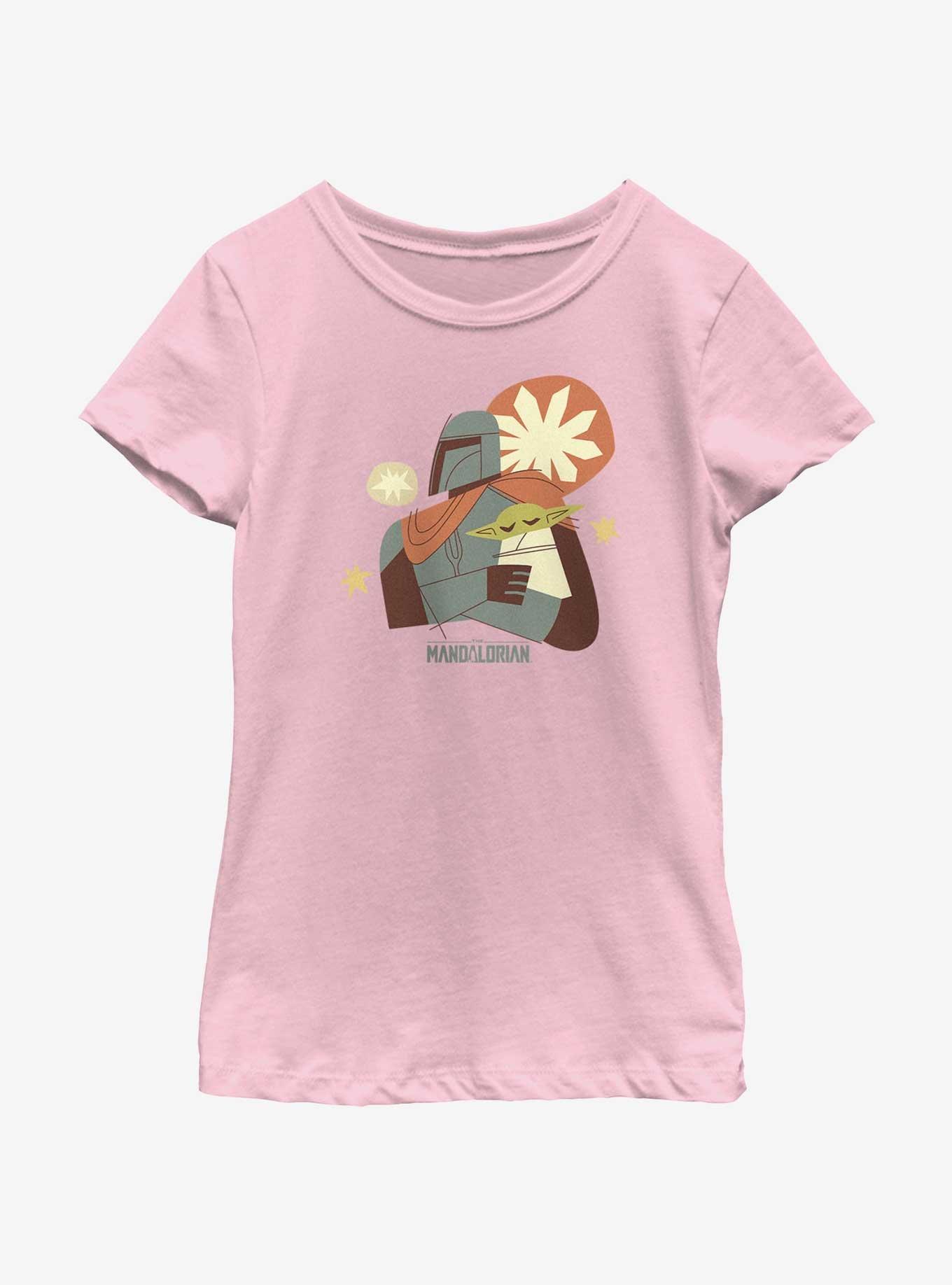 Star Wars The Mandalorian Mando & Sleepy Grogu Sketch Youth Girls T-Shirt, , hi-res