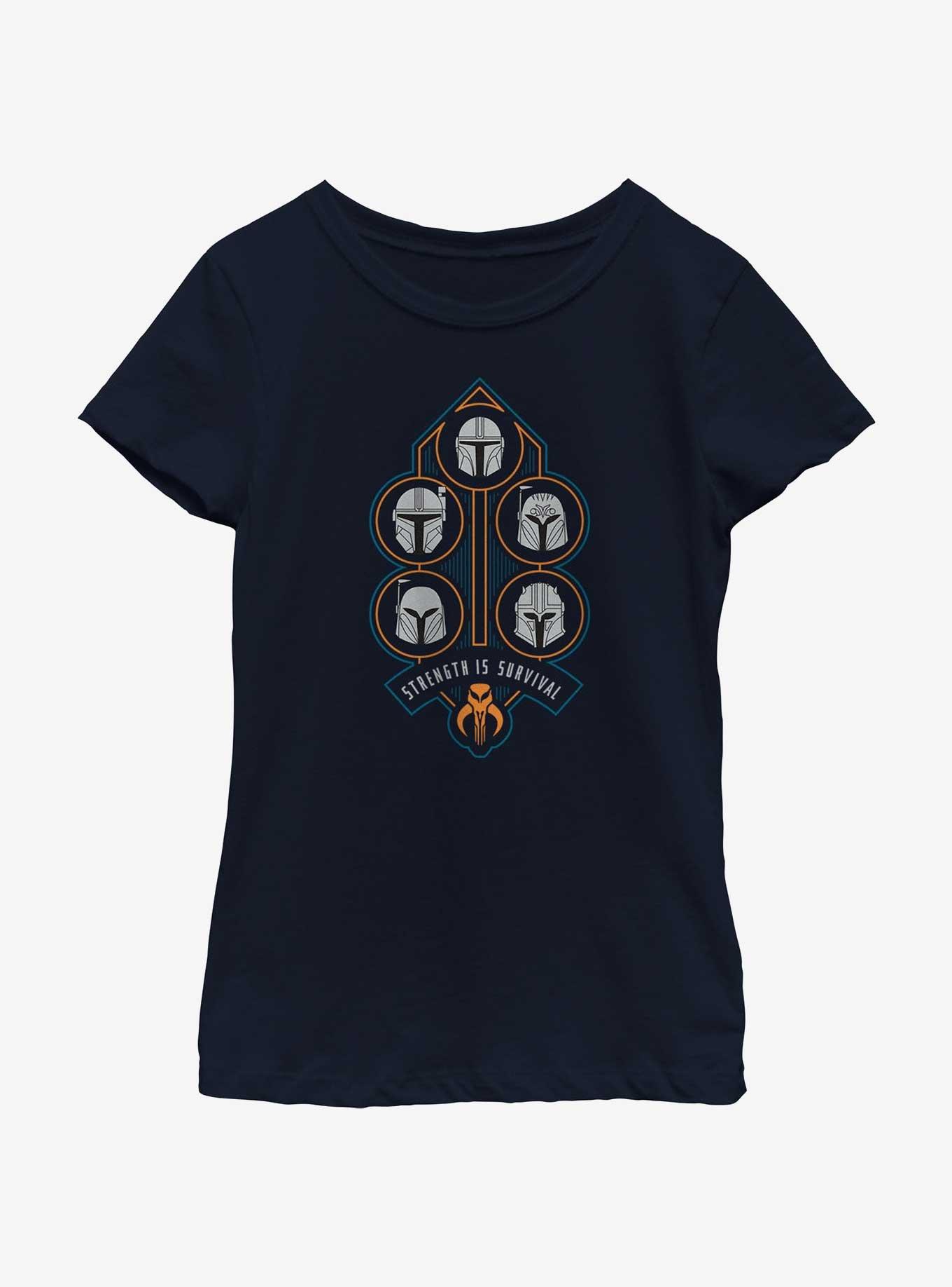 Star Wars The Mandalorian Strength Is Survival Youth Girls T-Shirt, , hi-res